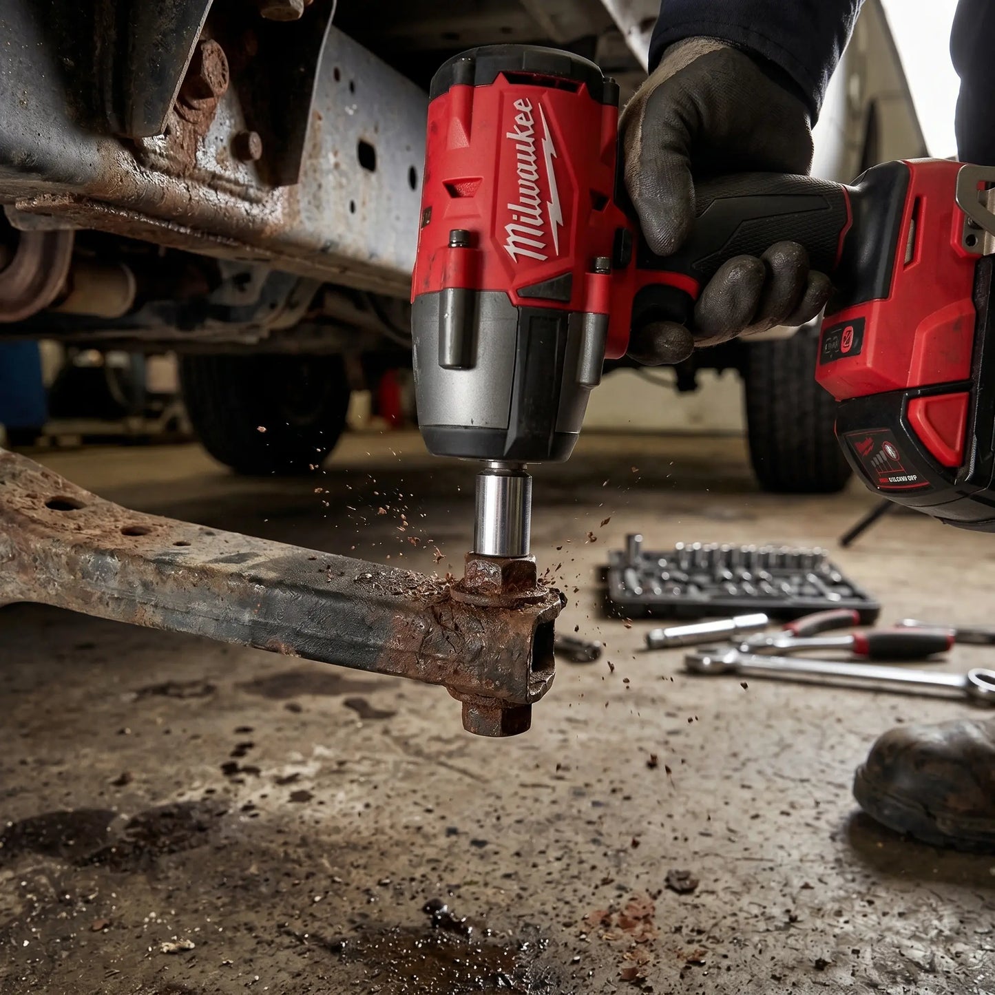Milwaukee M18 1000Nm High Torque Impact Wrench Free Battery Charger