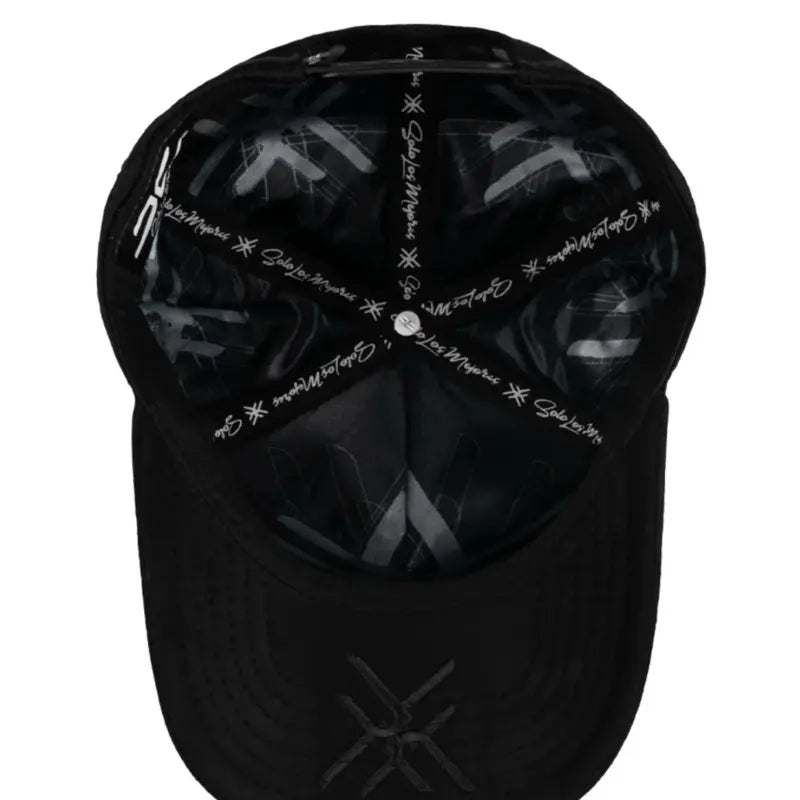 Jc Hats El Rey XY Black Snapback Cap with Lion Crest and Red Logo