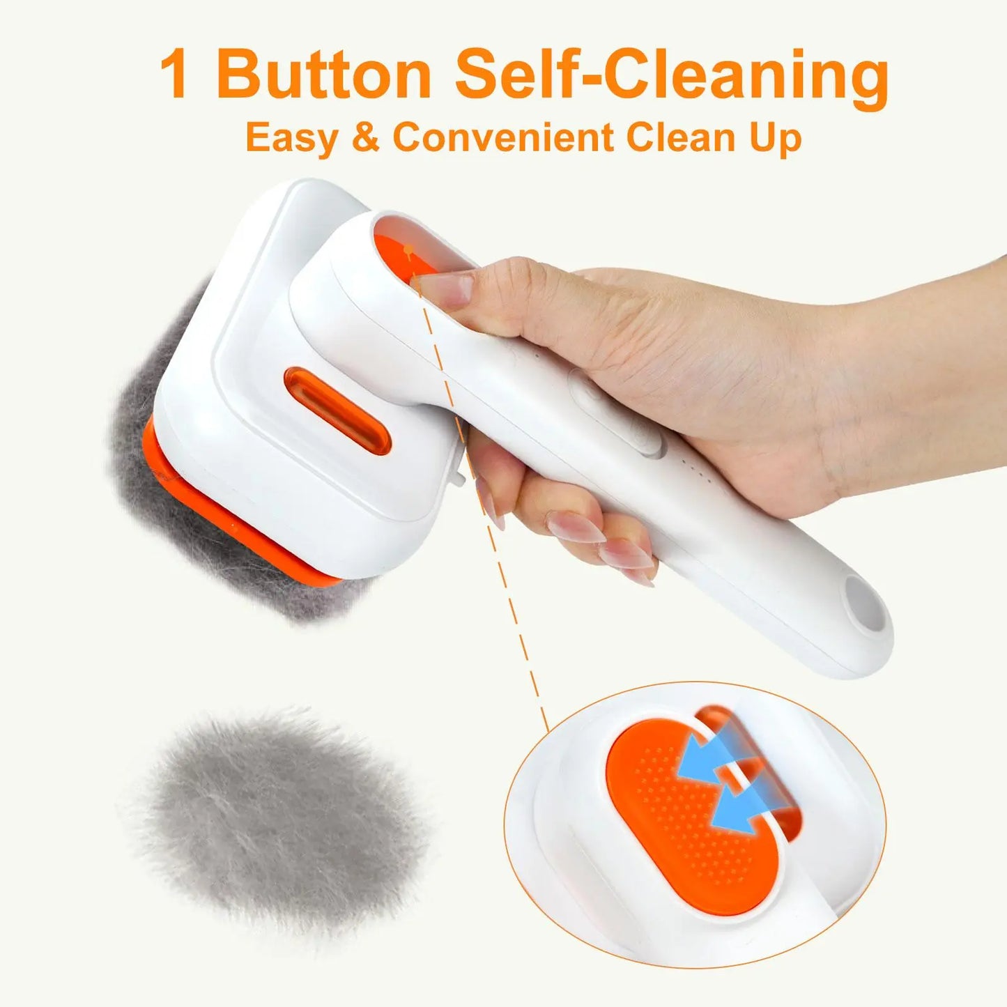 Cat Grooming Brush – Waterproof Steam Deshedding Tool, One-Button Hair Removal Comb for Cats & Dogs, Pet Fur Cleaning & Trimming, Petlovers