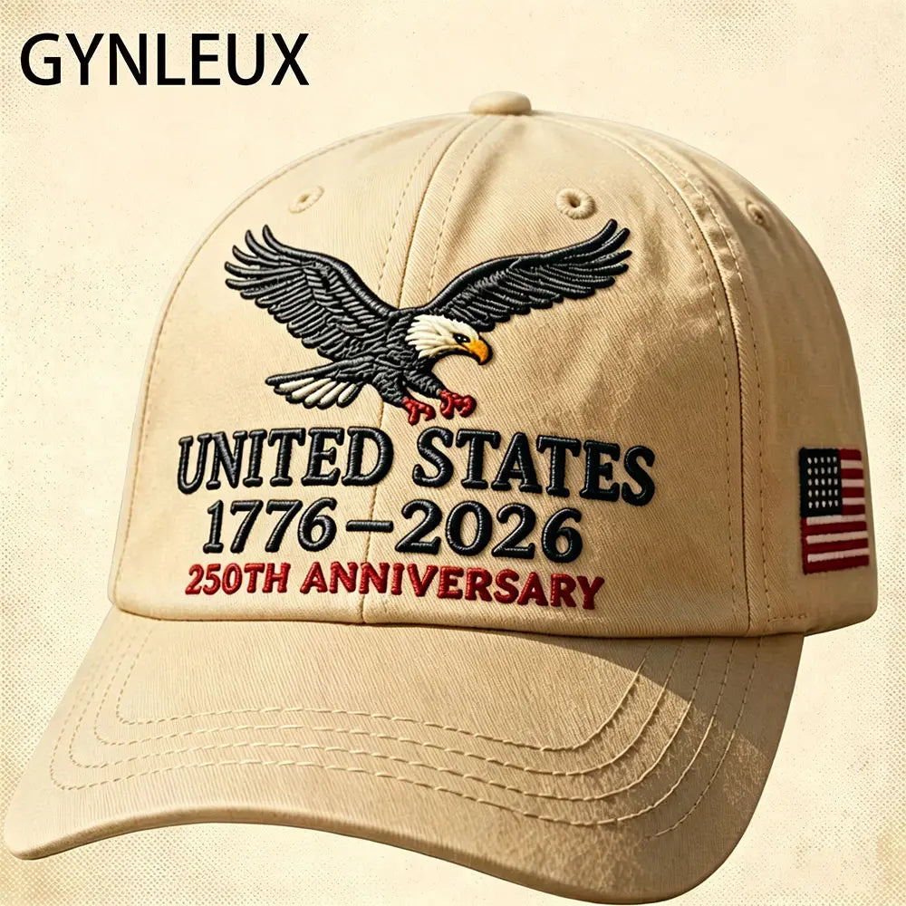 UNITED STATES 1776-2026 250TH ANNIVERSARY EMBROIDERED EAGLE BASEBALL CAP U.S. INDEPENDENCE DAY CELEBRATION DUCKBILL HAT with PATRIOTIC CASUAL HEADWEAR for MEN and WOMEN