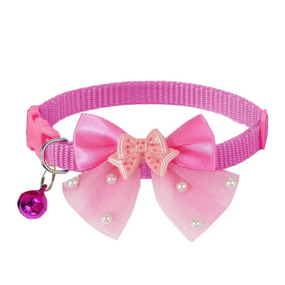 Adjustable Bow Tie Collar for Yorkie, Maltese, Poodle Dogs & Puppy, Butterfly Design, Cute Pet Accessory, Comfortable Neck Strap