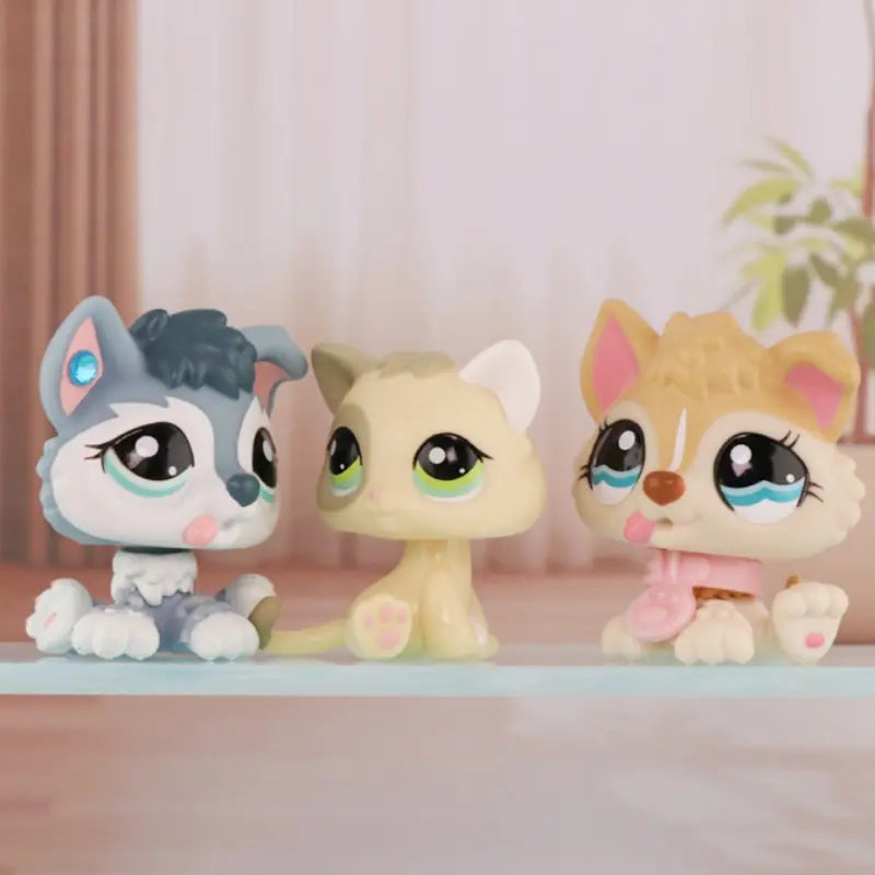 Mini Shop Pet Dashchund Shorthair Cat Cocker Spaniel Bat Lamb Great Dane Puppy Husky Kitten Figure Toys- Rare and Compatible with Lps Collection for Kids(#2036 #1013 #1074)