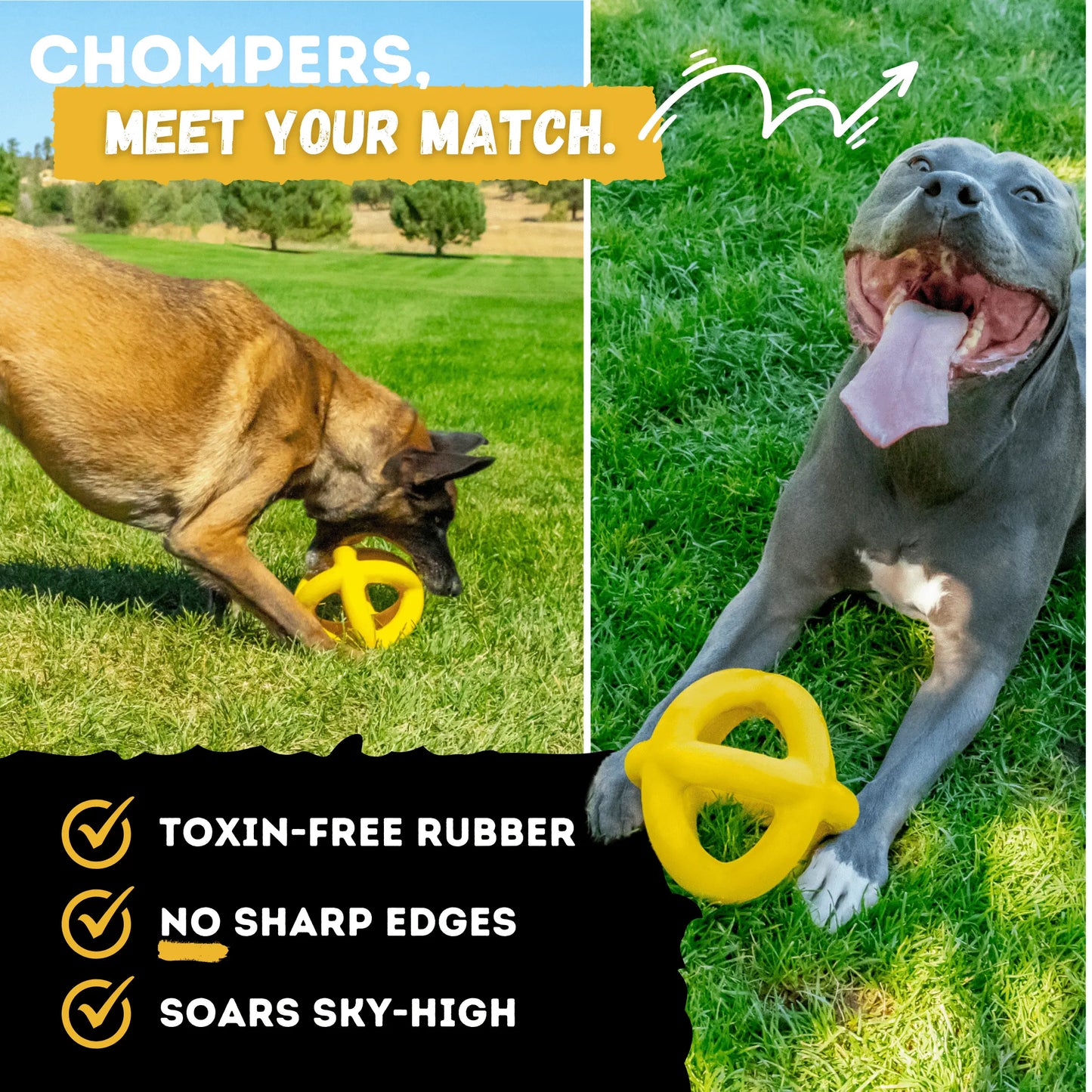Monster K9 Giant Halo Ball – Oversized Indestructible Dog Ball for XL & Large Breed Power Chewers