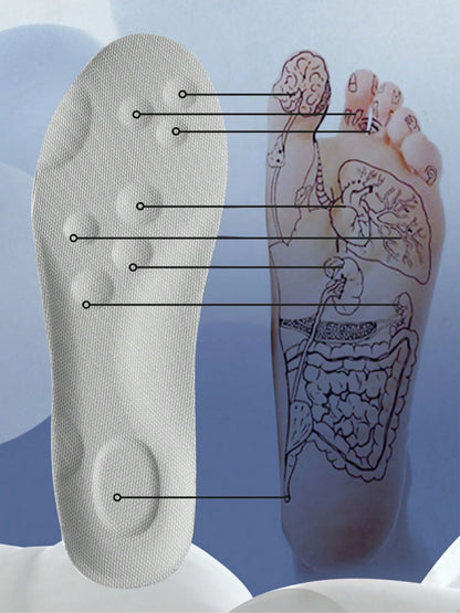 Highly Elastic Breathable Shoe Insoles, Rubber Insoles, Shock-Absorbing Sports Insoles, Anti-Slip Comfortable Shoe Insoles for Men & Women