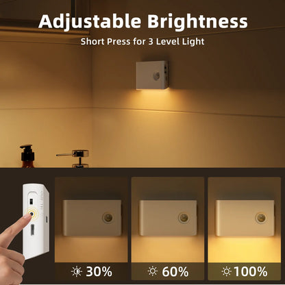 EZVALO 6 Pack Motion Sensor Night Lights, Smart Sync Stair Lights with 1500Mah Rechargeable Battery, Magnetic Dimmable Wall Lights, LED Nightlight for Hallway, Stairs, Bedroom, Barhroom, Kitchen, Family, Kids, Parents, Night Walk Safety, Rental-Friendly