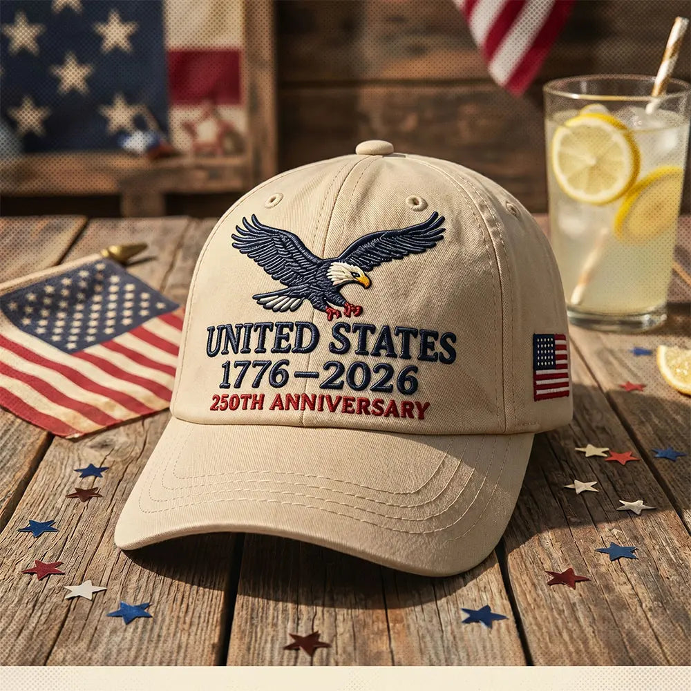UNITED STATES 1776-2026 250TH ANNIVERSARY EMBROIDERED EAGLE BASEBALL CAP U.S. INDEPENDENCE DAY CELEBRATION DUCKBILL HAT with PATRIOTIC CASUAL HEADWEAR for MEN and WOMEN