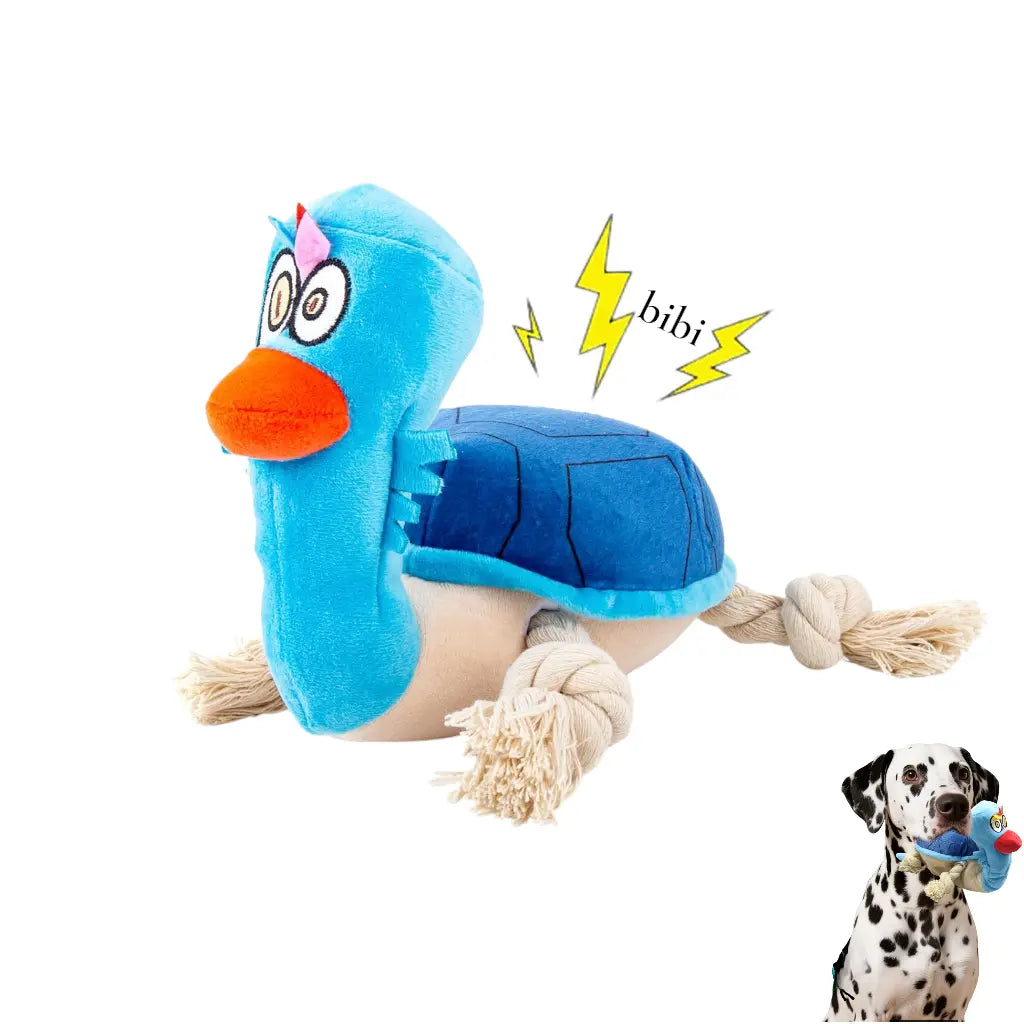 Cute Interactive Dog Toy - Turtle Squeaky Plush Tug Toy with Rope Limbs, Boredom Relief for Dogs, Cute Interactive Toys
