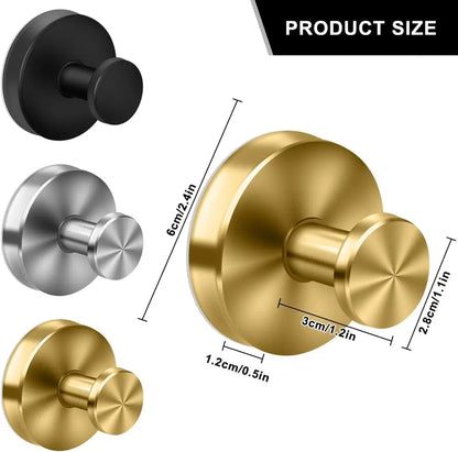 2 PCS Sturdy Suction Cup Hooks | Damage-Free & No Tools Required | Waterproof Shower Towel Holder