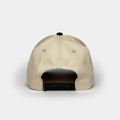 Victory on the Cross Christian-Themed Patch Hat - Unisex 100% Cotton 2-Tone Tan/Black Casual Style Faith-Based Graphic Cap, 3D Embroidery, Acrylic Accent, Adjustable Size, Daily Wear, Christian-Themed Patch Hats, Casual Style Hats