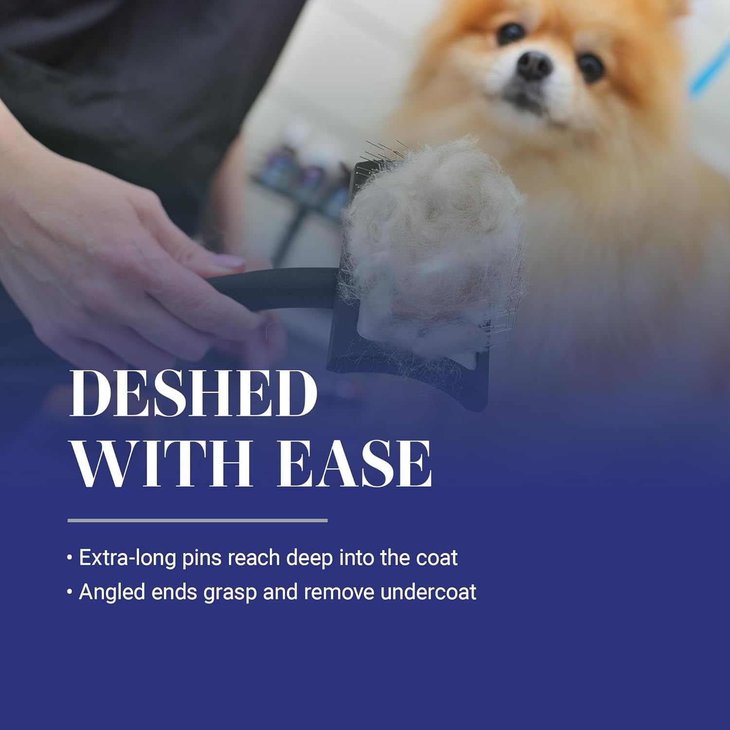 Baby K Dog Slicker Brush, Groom like a Professional, Fluff Detangle Style, Saves Time Energy, Black, Small