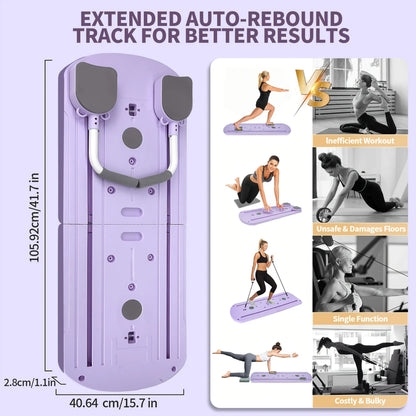 8-In-1 Multi-Functional Foldable Pilates Board, 24 Non-Slip Feet, Small Space Storage for Living Room, Bedroom, Gym, Yoga Room，Yoga Board Summerwins,Summerwins,Father'Sdaygifts,Campingessentials,Campinggear