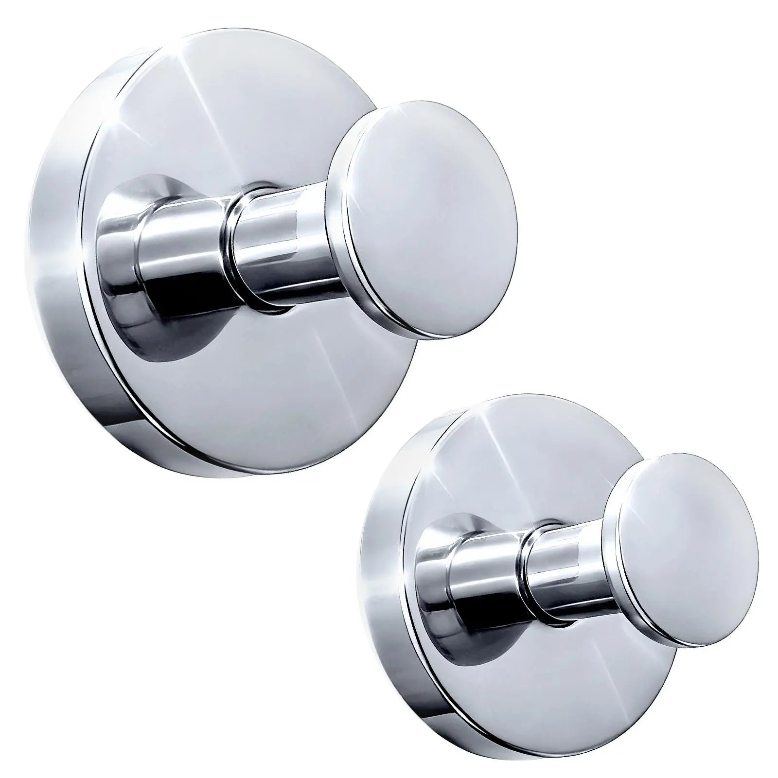 2 PCS Sturdy Suction Cup Hooks | Damage-Free & No Tools Required | Waterproof Shower Towel Holder