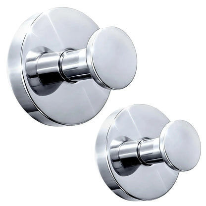 2 PCS Sturdy Suction Cup Hooks | Damage-Free & No Tools Required | Waterproof Shower Towel Holder