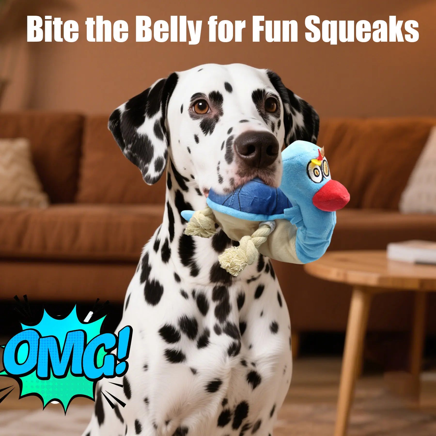 Cute Interactive Dog Toy - Turtle Squeaky Plush Tug Toy with Rope Limbs, Boredom Relief for Dogs, Cute Interactive Toys