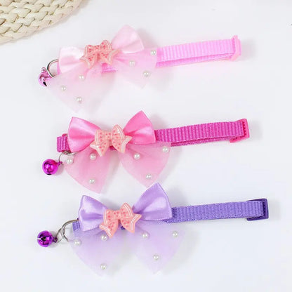 Adjustable Bow Tie Collar for Yorkie, Maltese, Poodle Dogs & Puppy, Butterfly Design, Cute Pet Accessory, Comfortable Neck Strap