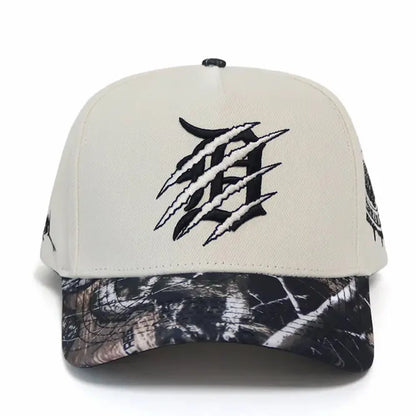 CLAWED D CAMO BRIM CUSTOM HAT W/ SATIN under BRIM SNAPBACK