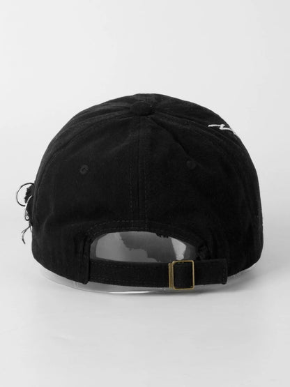 Unisex Letter Embroidery Classic Baseball Cap, Casual Trendy Ripped Designed Duckbill Cap, Fashionable Hat for Men & Women for All Season, Letter Embroidered Hat, Gifts for Girlfriend