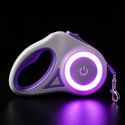 Pawzseek LED Retractable Dog Leash for Night Walking,Walking Your Dog at Night Feels Different with This,This Glowing Dog Leash Is a Game Changer