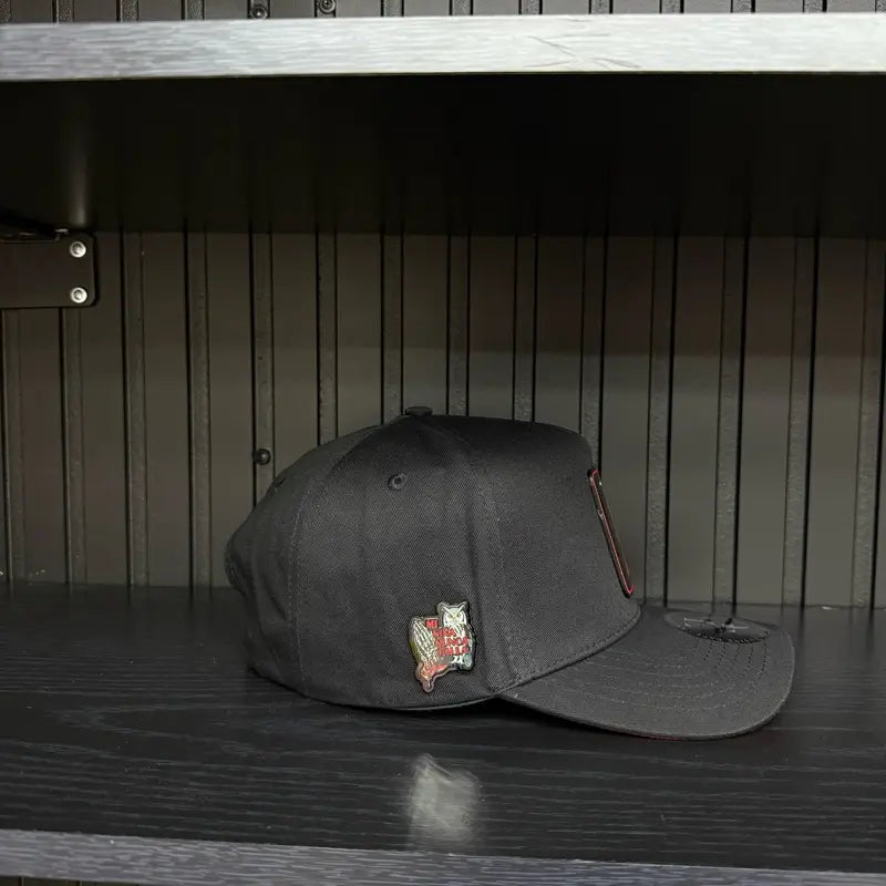 Exclusive Santa Muerte Red Snapback Hat Black/Red Visor