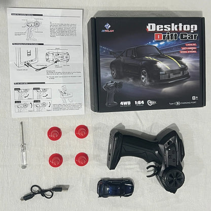 Mini Remote Control Drift Car, Remote Controlled Car, 1:64 Scale Truck Remote Control Car with Lights, 2.4Ghz Remote Control, Desktop Mini Remote Control Car Gifts, RC Drift Car, RC Model Car, Rc Vehicle, Rc Cars