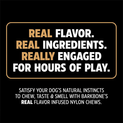 Wishbone Barkbone - Nylon Chew Toy for Aggressive Chewers - Bacon Flavor - 5.38"