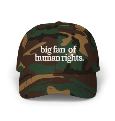 Big Fan of Human Rights Embroidered Hat, Equality Shirt, Social Justice Embroidered Hat, Political Protest Hat, Human Rights Embroidered Hat