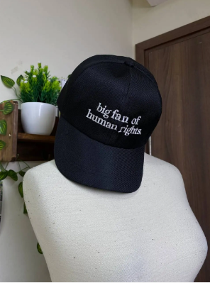 Big Fan of Human Rights Embroidered Hat, Equality Shirt, Social Justice Embroidered Hat, Political Protest Hat, Human Rights Embroidered Hat