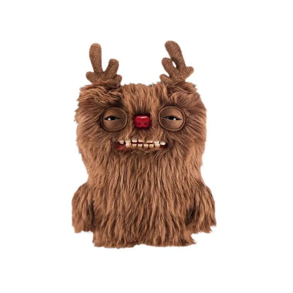 Fuggler 2025 Festive Christmas Reindeer Monster 9" Plush Toy Ugly Monster Design Perfect for Collectors & Holiday Decorations