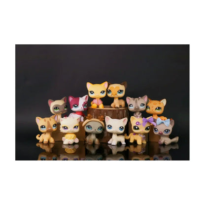Mini Shop Pet Dashchund Shorthair Cat Cocker Spaniel Bat Lamb Great Dane Puppy Husky Kitten Figure Toys- Rare and Compatible with Lps Collection for Kids(#2036 #1013 #1074)