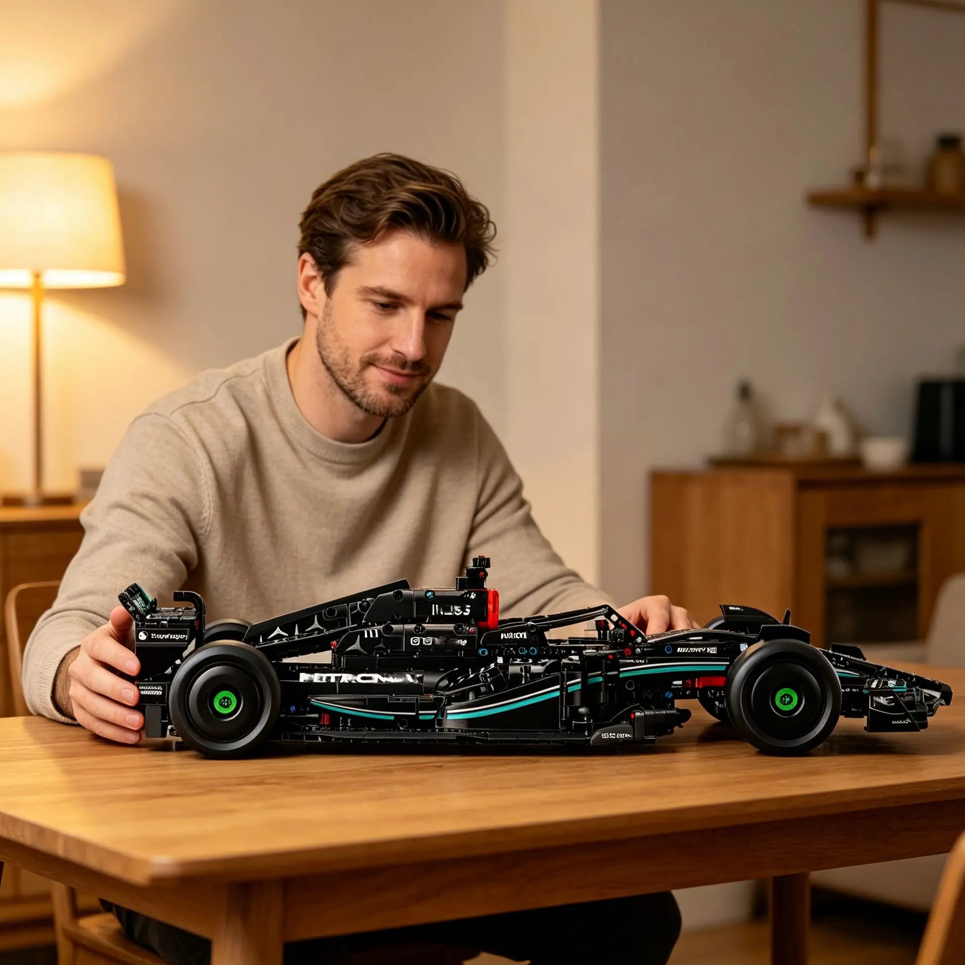 25 Inches Car Building Set for Adults, W14 - Room or Office Decor for Men & Women, Ages 18+ - Gifts for Fathers Day - Authentic Details