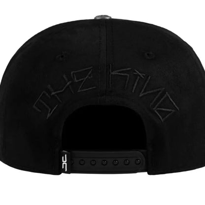 Jc Hats El Rey XY Black Snapback Cap with Lion Crest and Red Logo