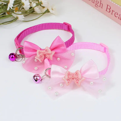 Adjustable Bow Tie Collar for Yorkie, Maltese, Poodle Dogs & Puppy, Butterfly Design, Cute Pet Accessory, Comfortable Neck Strap