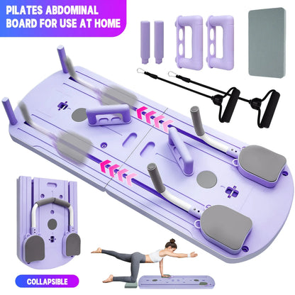 8-In-1 Multi-Functional Foldable Pilates Board, 24 Non-Slip Feet, Small Space Storage for Living Room, Bedroom, Gym, Yoga Room，Yoga Board Summerwins,Summerwins,Father'Sdaygifts,Campingessentials,Campinggear