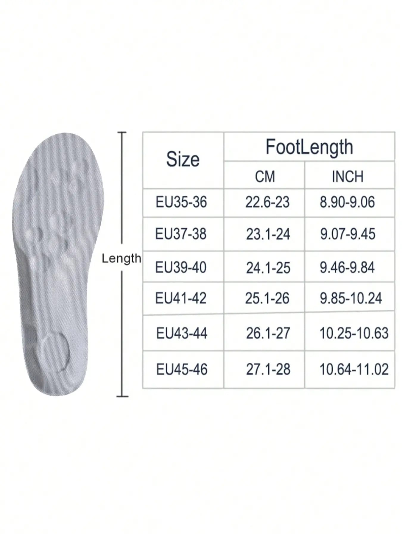 Highly Elastic Breathable Shoe Insoles, Rubber Insoles, Shock-Absorbing Sports Insoles, Anti-Slip Comfortable Shoe Insoles for Men & Women
