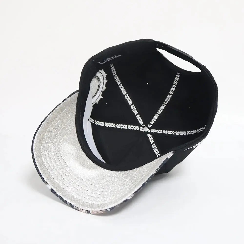 CLAWED D CAMO BRIM CUSTOM HAT W/ SATIN under BRIM SNAPBACK