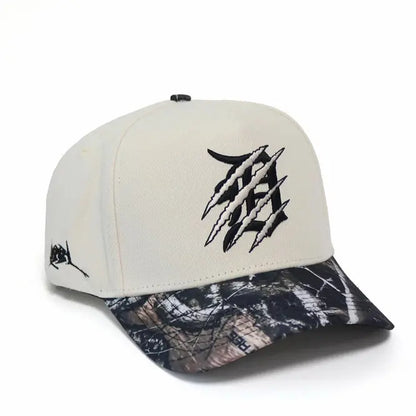 CLAWED D CAMO BRIM CUSTOM HAT W/ SATIN under BRIM SNAPBACK