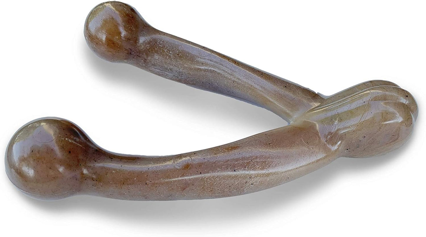 Wishbone Barkbone - Nylon Chew Toy for Aggressive Chewers - Bacon Flavor - 5.38"
