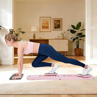 8-In-1 Multi-Functional Foldable Pilates Board, 24 Non-Slip Feet, Small Space Storage for Living Room, Bedroom, Gym, Yoga Room，Yoga Board Summerwins,Summerwins,Father'Sdaygifts,Campingessentials,Campinggear