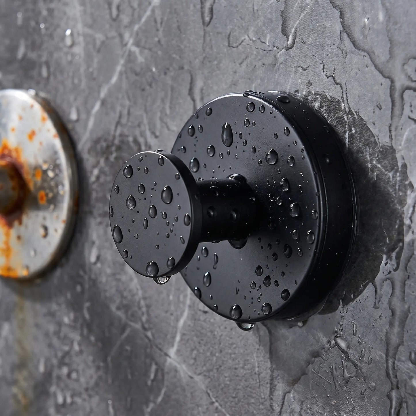 2 PCS Sturdy Suction Cup Hooks | Damage-Free & No Tools Required | Waterproof Shower Towel Holder